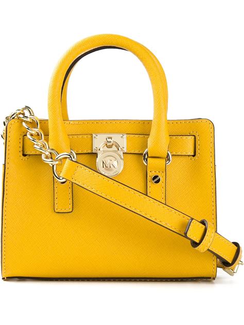 michael kors hamilton yellow bag|Michael Kors Hamilton bag outlet.